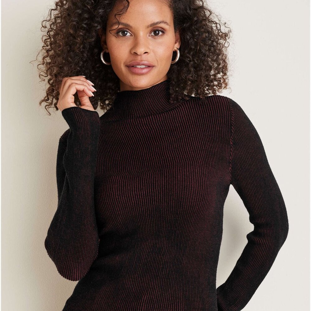 Venus Plaited Long Sleeve Sweater - Wine